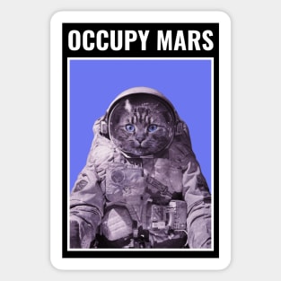 Kitty Occupy Mars Sticker